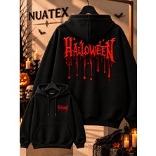 Nuatex Cadılar Bayramı Halloween 3 Iplik Şardonlu Regular Kalıp Sweatshirt Kanguru Cepli Hoodie Serisi