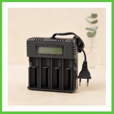 Bezos 4 Yuvalı Li-Ion Pil Şarj Cihazı 3000MA 4.2V (18650/26650/16340 Uyumlu) Vengners