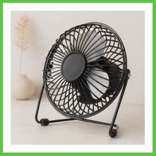 Bezos USB Şarjlı Metal Mini Masaüstü Fan 14.5X7.5X15 cm Vengners