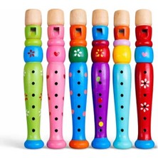 TCX Eğlenceli Ahşap Renkli Flüt 20 cm Küçük Boy