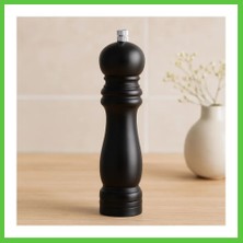 Bezos Siyah Ahşap Tuz ve Baharat Öğütücü - Büyük (Ø4.5 cm x 19.5 Cm) Vengners