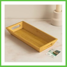 Bezos Bambu Sunum Tepsisi 16X35X4.5 cm (Çift Kulplu) Vengners