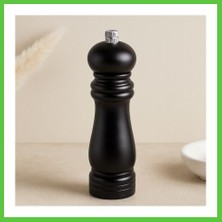 Bezos Küçük Siyah Ahşap Tuz ve Baharat Öğütücü (Çap 4.5 Cm, 15.5 Cm) Vengners