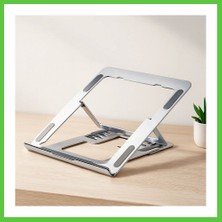 Bezos Katlanabilir Alüminyum Laptop Stand 6 Açılı Gümüş Vengners