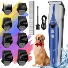 Vera Concept Store Bakım Için Köpek Kesme Makineleri, Akülü Kedi Tıraş Makinesi, 5 Hız Düşük Gürültülü Köpek Saç Kesme Makinesi, Metal Bıçak ve 8 Seramik Tarak Köpek Saç