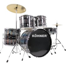 Vera Concept Store Köhner Cd-01 Bw Siyah Desenli Akustik Bateri Seti