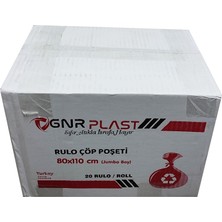 Vera Concept Store Gnr Endüstriyel Jumbo Çöp Torbası Poşeti - 2 Kat - Siyah - 500 Gr. - 80X110 Cm. -10X20 Rulo/koli