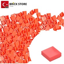 Vera Concept Store Yedek Parçalar, 100 Adet 1x1 Tile Düz Fayans Parçası, Mercan Rengi, 3070