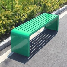 Vera Concept Store Bank, Açık Bahçe Tezgahı Metal Veranda Tezgahı Sundurma Balkon Parkı Için - Tüm Hava Tasarımı 650 Lbs Yük Kapasitesi 149 cm Yeşil Bahçe Mobilyaları