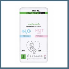 Agc Uygun Sepet Natural Double Soft Bebek Bezi Fırsat Paketi 3 Beden 42 Adet Agc