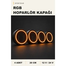 Onerous 4 Adet 20 cm Rgb LED Hoparlör Kapağı, Uzaktan Kumandalı