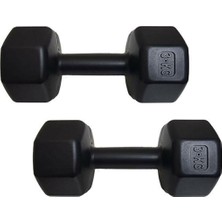 Vera Concept Store Dambıl Seti, 2x3 Kg, 6 kg Toplam, Siyah