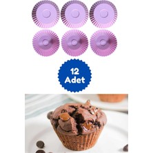 Vera Concept Store Pembe 12'li Silikon Mini Browni Kek Kalıbı, Muffin Kalıbı, Cupcake Kek Kalıbı