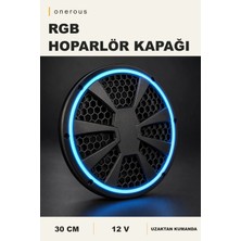 Onerous 30 cm Rgb LED Hoparlör Kapağı, Müzik Kontrollü, Uzaktan Kumandalı