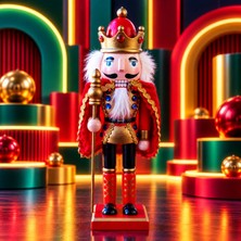 Kuzey Oyuncak Yüksek Kalite 26 cm Ahşap Fındık Kıran Kurşun Asker Yılbaşı Noel Hediyeleri El Yapımı Model NO:10101