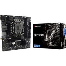 Biostar B760MX2-E Intel 1700P Ddr4 4400(OC) HDMI VGA M2 Matx