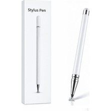 Yakup Tokatlı Moda Ytm Poco X6 Pro Uyumlu Dokunmatik Stylus Kalem Disk Uçlu Hassas Beyaz Tablet Telefon Çizim Kalemi