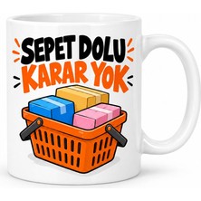 Agc Uygun Sepet Alışveriş Mantığı Tasarımlı Porselen Kupa - Model 837 Agc