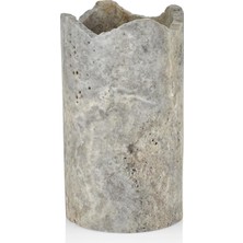 Kawin Setabianca Evza Dekor Mermer Gri Traverten Şaraplık 11 * 11 * 21 cm