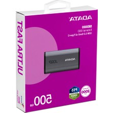 Adata 500GB SE880 Taşınabilir SSD Gri AELI-SE880-500GCGY