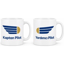 Trendexa Kaptan Pilot ve Yardımcı Pilot 2'li Porselen Kupa Seti - Model 405 Mac