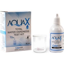 Colorkim Aquax Yerli Üretim, 50 ml Toplam Su Sertlik Test Kiti | Basitçe Damlat Gör Yöntemi | Kalibrasyon Gerekmez!