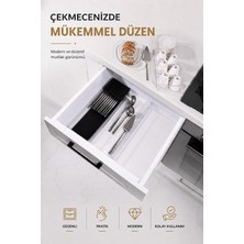 Kawin Sas Haus Çekmece Içi Bıçaklık Organizer Bölmeli Mutfak Düzenleyici Siyah S-11029