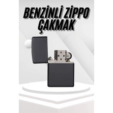 MiraLive Hediyelik Zarif  Siyah Benzinli Çakmak