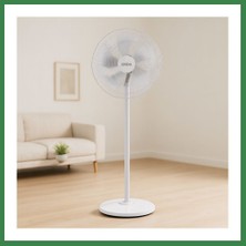 Bezos Ayaklı Vantilatör 5 Kanat 18'' (Yaklaşık 45 Cm) Sessiz 3 Kademe 140 cm BEZOS16