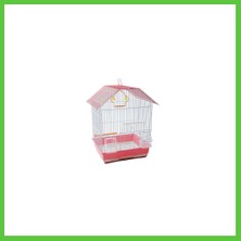Birdlife Çift Kapılı Kuş Kafesi Pembe 34,5X28X46 cm Vengners