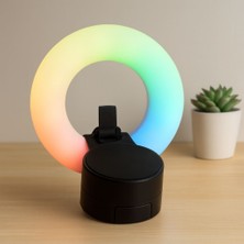 MiraLive Bluetooth Mini Hoparlör USB Şarjlı LED Işıklı Telefon Tutucu