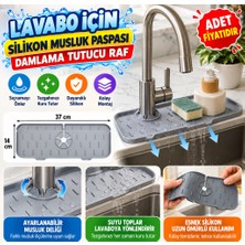 Str Store Lavabo Için Silikon Esnek Mat Musluk Sapı Damlama Tutucu Raf Mutfak Tezgahı Sıçrama Koruma (Adet Fiyatıdır)