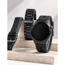 TCX Premium Akıllı Saat Sw-32 Silikon Deri Metal Kordon