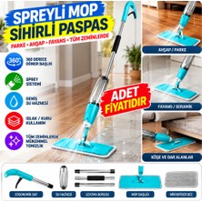 Str Store Döner Başlıklı Spreyli Mop Parke Ahşap Fayans Temizleyici Su Hazneli Sihirli Paspas(Adet Fiyatıdır)