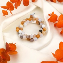 Moony Stone Kalsedon Doğal Taş Dizi (8mm)