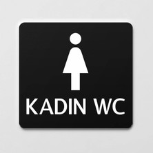 Ofistike Kadın Wc Levhası Ofis Yönlendirme Kapı Isimlik Tuvalet Tabela