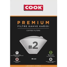 Cook Premium Filtre Kahve Kağıdı, Ebat 2, 80 Adet