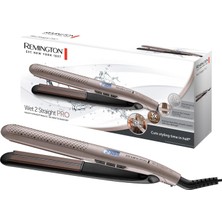 Remington Saç Düzleştirici WET2STRAIGHT Pro (Islak ve Kuru Kullanım Için, Saçları Kurutmak ve Düzleştirmek Için, Özel Havalandırma Sistemi, Nem Sensörü, LCD Ekran, 140 – 230 °c) Saç Düzleştirici S7970