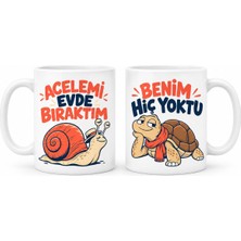 Trendexa Pazar Ritmi 2'li Porselen Kupa Seti - Model 852 Mac