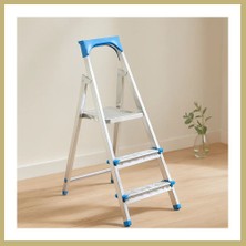 Bezos 2+1 Basamaklı Metal Merdiven 60 cm - 120 kg Za