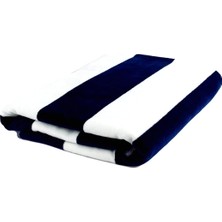 Özinci Plaj Büyük Havlu Havuz Plaj Kabana Çizgili Tek Taraflı Havlu ve Tek Taraflı Kadife 81,28 cm x 177,8 cm Mavi Beyaz (1 Adet)
