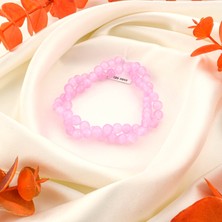 Moony Stone Pembe Selenit Doğal Taş Dizi (6mm)