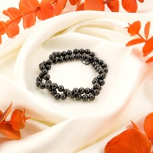 Moony Stone Siyah Turmalin Doğal Taş Dizi (6mm)