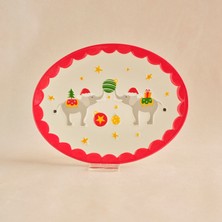 Karaca New Year Yılbaşı Carousel Kayık Tabak 25,5 cm