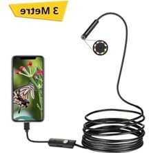 Myg Plus 3 Metre LED Işıklı Endoskop Kamera, Su Geçirmez ve Aparatlı