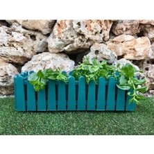 Defne Store Saksı, Istanbul Balkon 9 L 1 Adet Yeşil Renk Saksı Çit Görünümlü Saksı Renkli Saksı Plastik Saksı