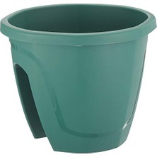 Defne Store ZS01 Zümrüt Balkon Saksı Askı Aparatı ile Birlikte 29,7 Cm, 7.5 L Yeşil