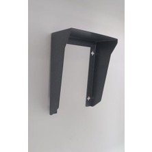 Diafon Zil Paneli Koruyucu Kapı Zili, Metal Yağmurluk Aparatı, Antrasit, 15X20X8 cm