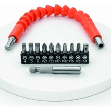 TCX Şaftlı Manyetik Uç Seti 12 Parça Matkap Aksesuarı (Esnek Model)