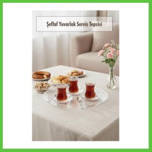 Bezos Şeffaf Yuvarlak Servis Tepsisi 33 cm Vengners